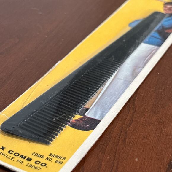 Ajax Comb Co. Vintage Barber Comb NOS NEW SEALED VINTAGE - Picture 4 of 6